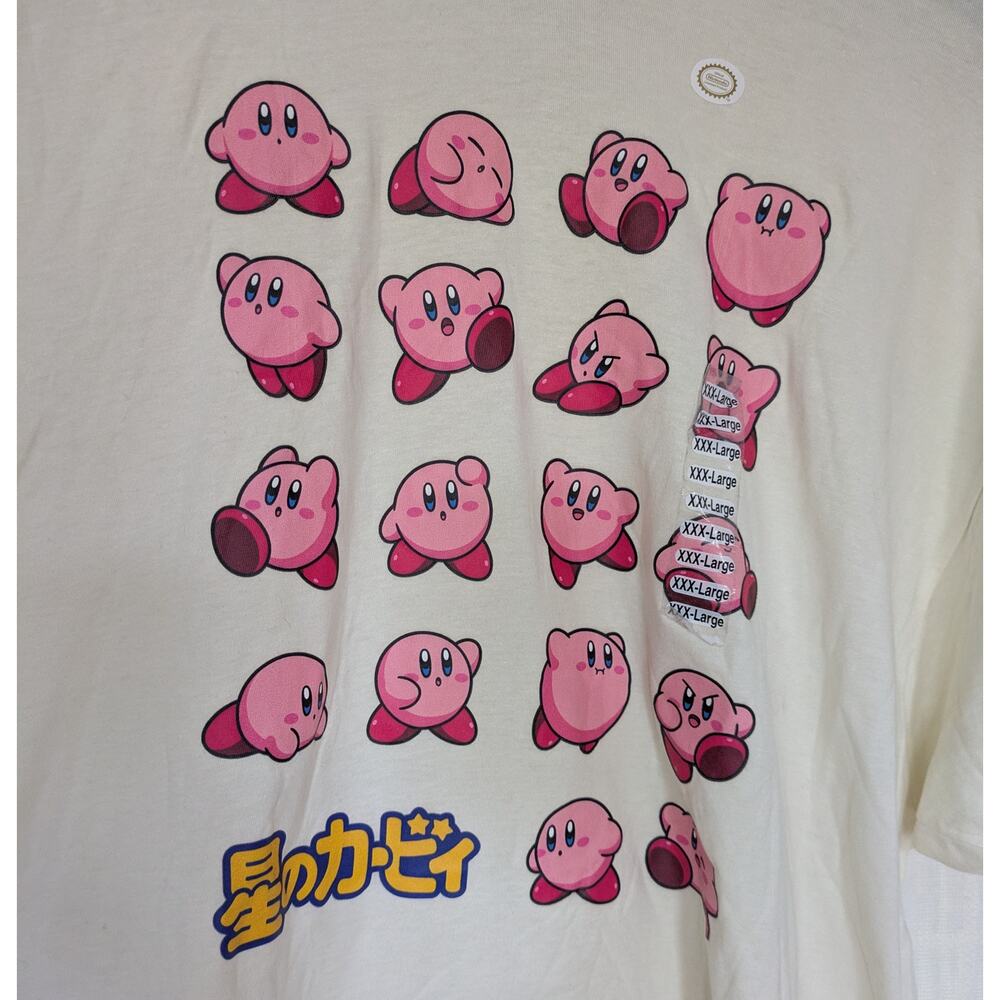 Kirby Nintendo Retro Gaming Shirt, Men's 3XL, New